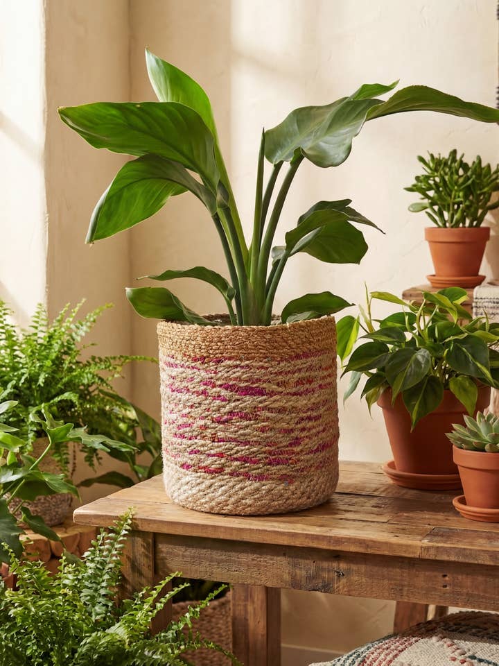XL Recycled Multicolor pot (Set/6) (12.5",12",11",10",9",8") for wholesale by Creation Jute