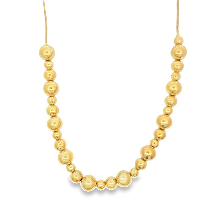 3 Stort Guldpärlsmussvanskedjehalsband för wholesale av MIA Jewelry