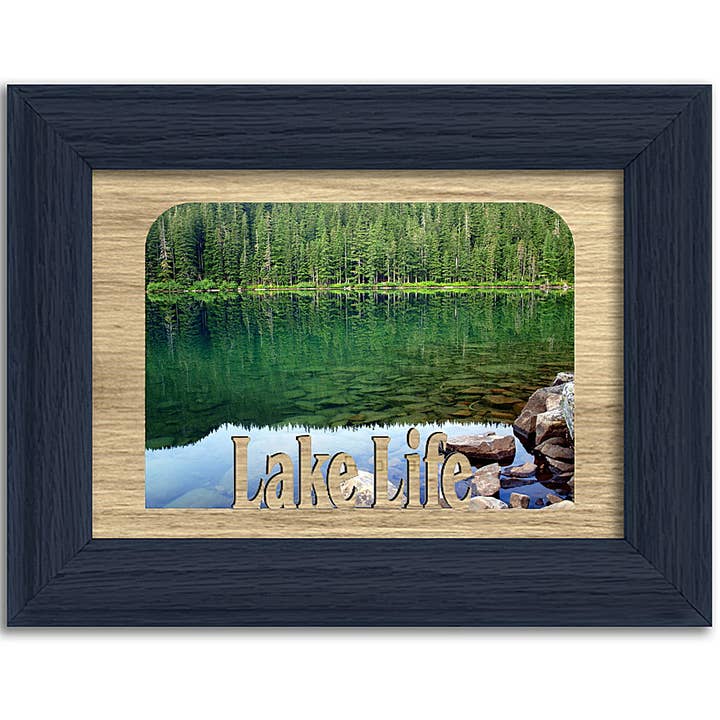Lake Life Picture Frame - Holds 4x6 Photo - Multiple Color O for wholesale by Northland Frames and Gifts Inc