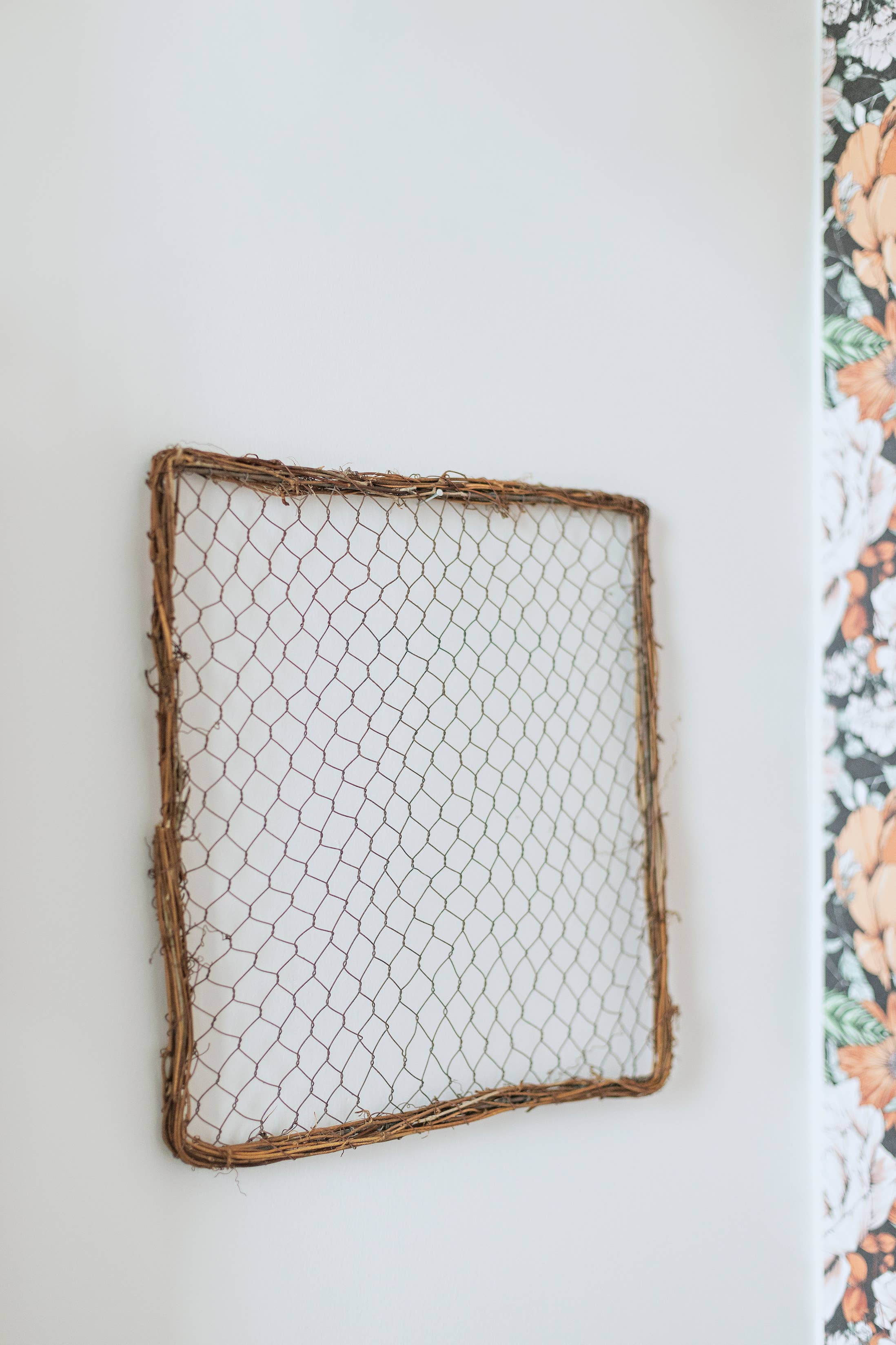 Oh You're Lovely - Wholesale Wreath - 14" Grapevine Square Wreath Chicken Wire Center | Set of 34