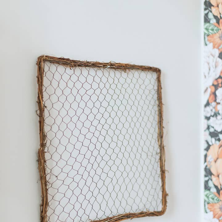 Oh You're Lovely - Wholesale Wreath - 14" Grapevine Square Wreath Chicken Wire Center | Set of 34