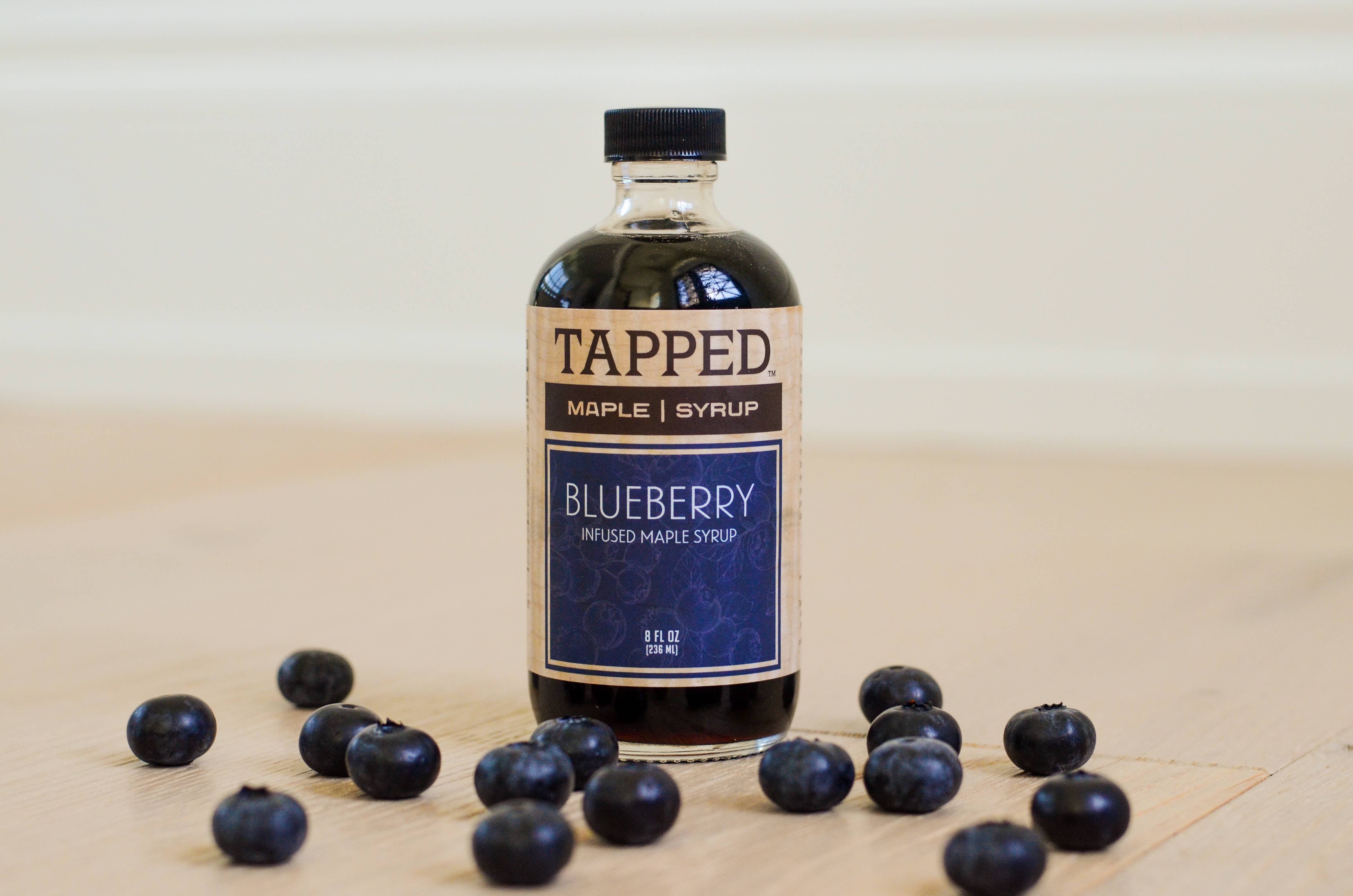Tapped Maple Syrup, LLC - Wholesale Maple Syrup - Blueberry Infused Maple Syrup - Half-pint (8 fl oz)