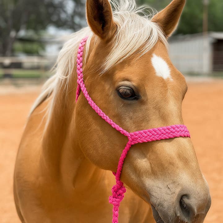 Pink Mule Tape Halter for wholesale by Rodeo Drive