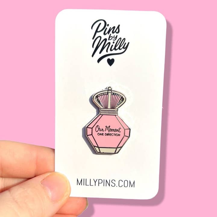 One Direction’s “Our Moment” Perfume Bottle Enamel Pin for wholesale by Millypins