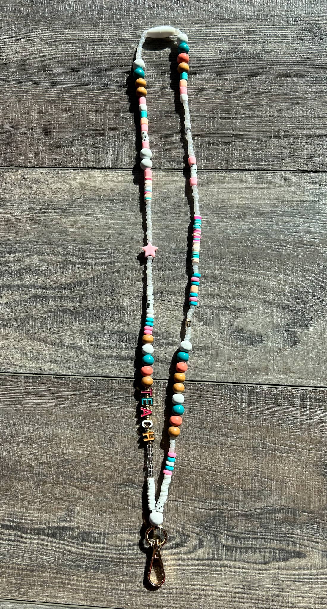 JILLIAN INK LLC - Wholesale Lanyard - Women's - Teach Colorful Beaded Lanyard with Breakaway Clasp7