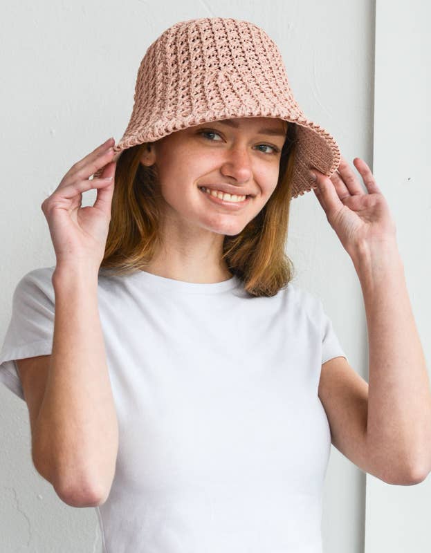 Mark Ashton Wholesale - Wholesale Bucket Hat - Women's - 90s Crocheted Bucket Hat13