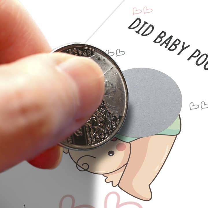 CÔTIER BRAND - Wholesale Card Game - Did Baby Poopie?® - Baby Shower Poop Emoji Scratch-Off Game
