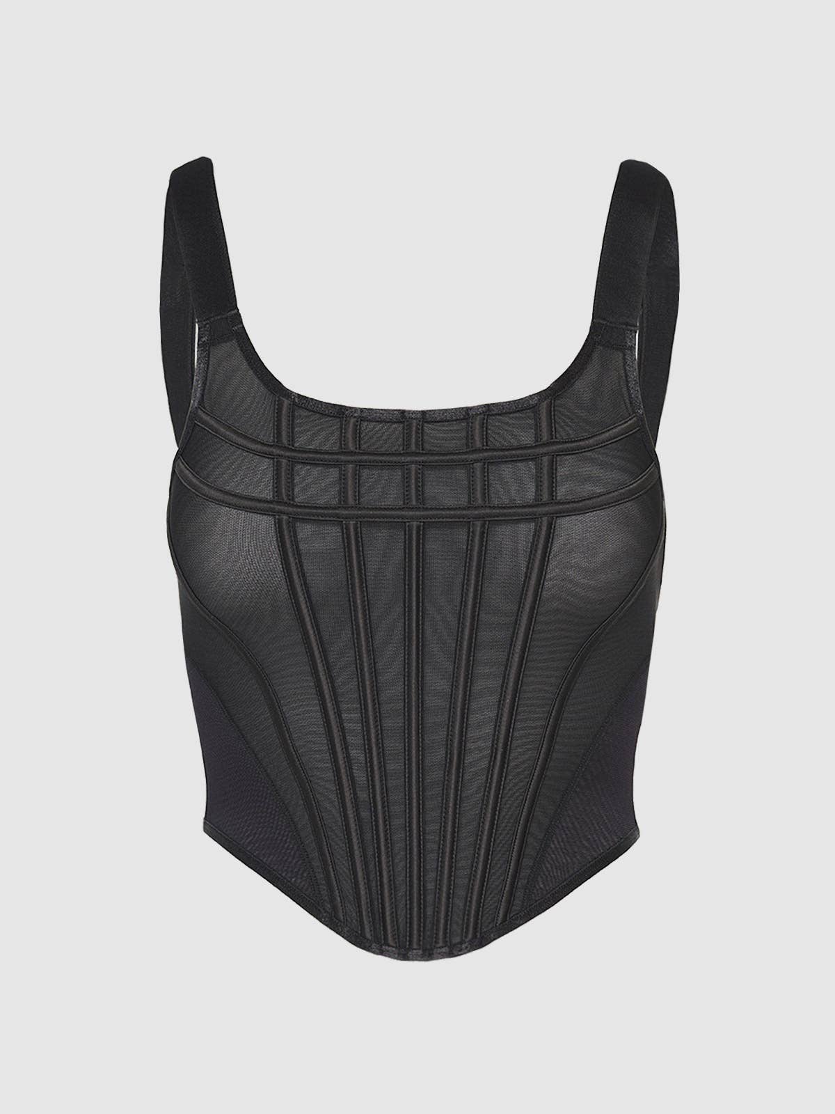 House of Desire - Wholesale Lingerie Set - Women's - CHANTAL MESH BUSTIER & G-STRING SET0