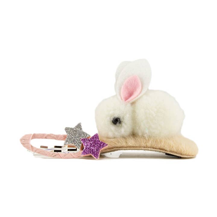 Flauschige Hasen-Haarnadel-Kombination (1 groß und 1 klein) für den Großhandel von Petite Julia(EU GUYS UG)