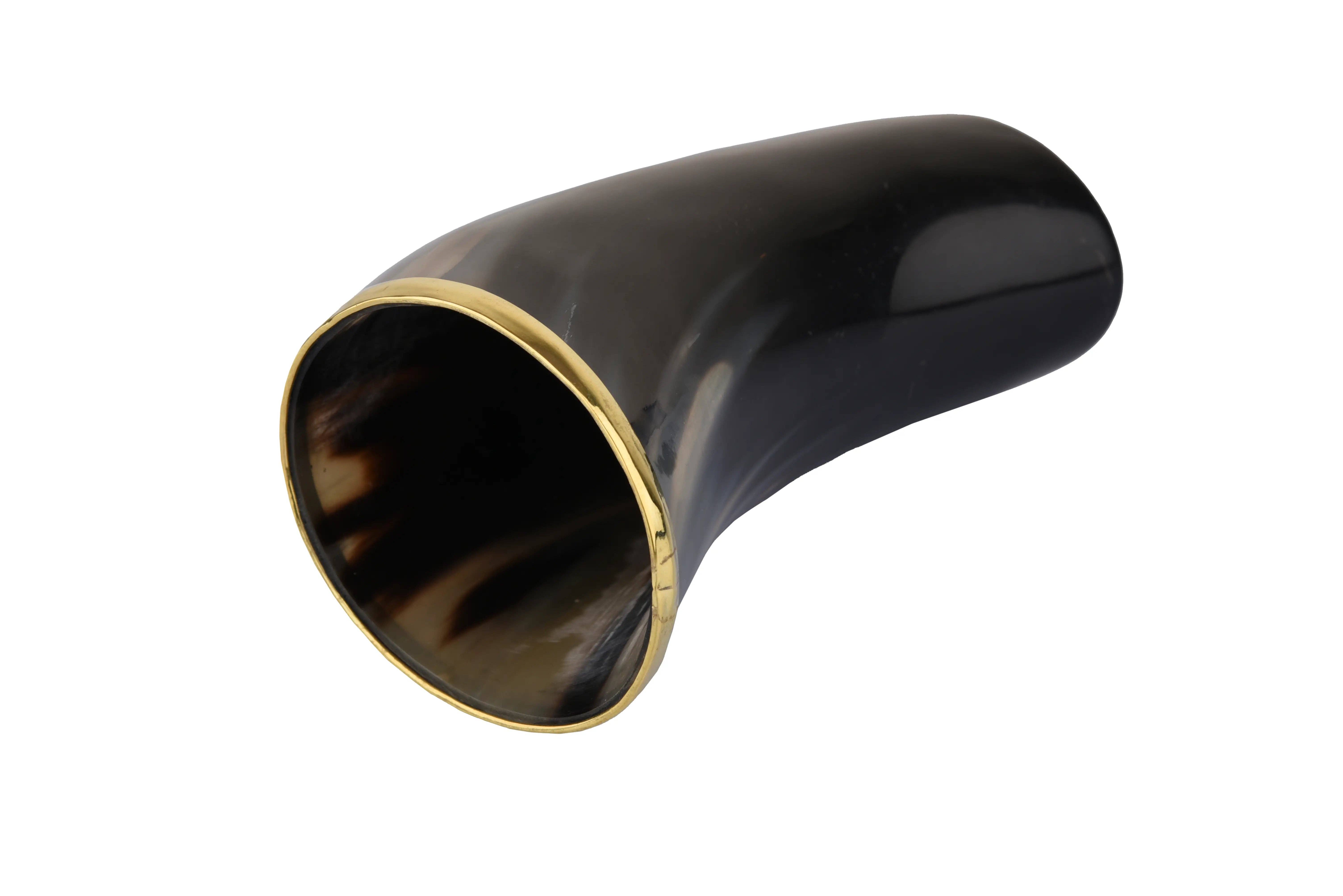 Muqeem & Brothers - Vente Verre/tasse - Verres à boire en corne - Contenance jusqu'à 10 oz, finition métallique2