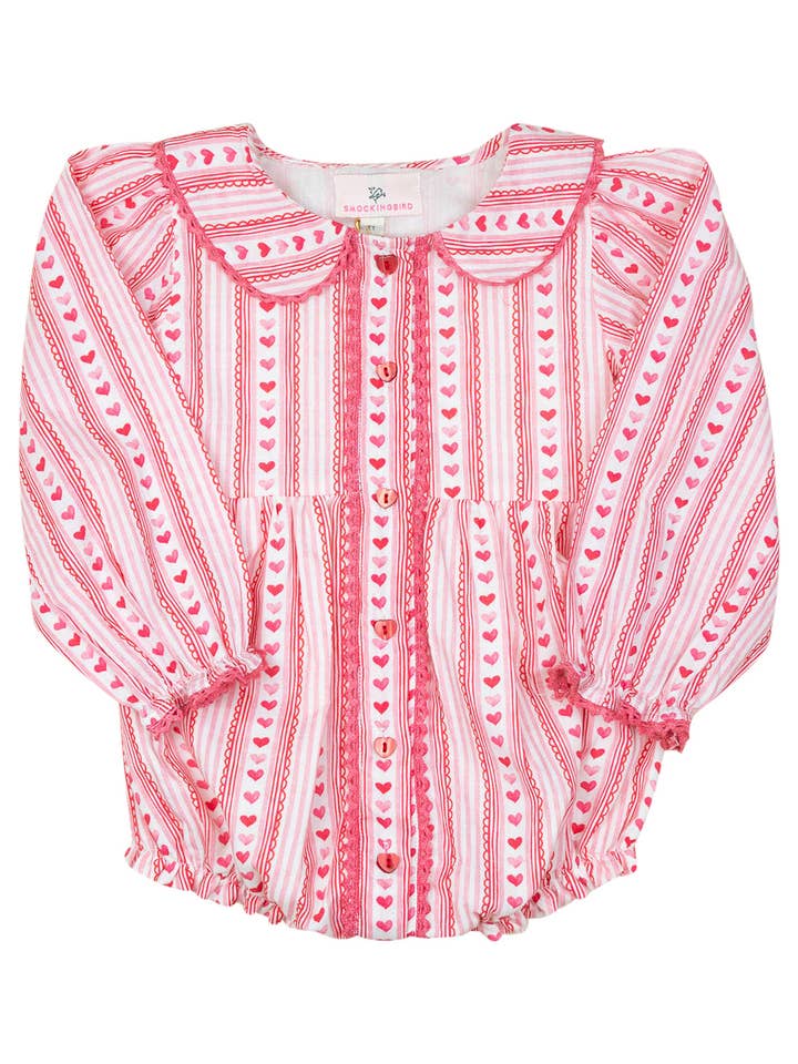 Valentine Stripe Bubble for wholesale by Smockingbird