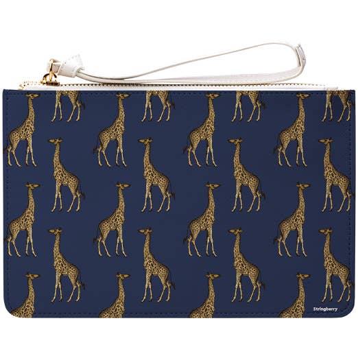 Pochette blu con giraffa per la vendita all'ingrosso da parte di Stringberry