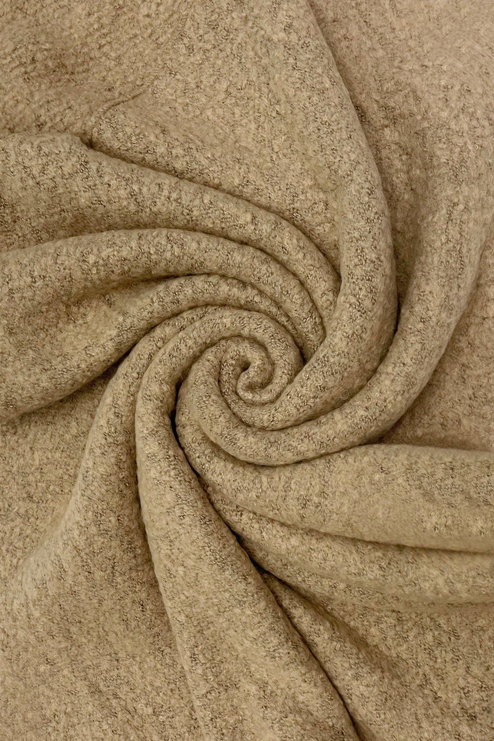 Fashion Scarf World - Wholesale Scarf - Women's - Plain Boucle Diagonal Edge Wool Scarf42