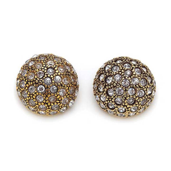 Boucle d'oreille en laiton plaqué or Pord pour la vente par Mon Reve