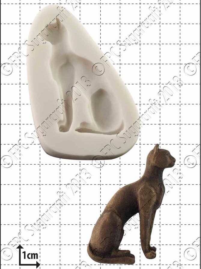 Molde Silicone Gato (Molde) - 'Egyptian Cat' by FPC Sugarcraft por atacado de FPC Sugarcraft