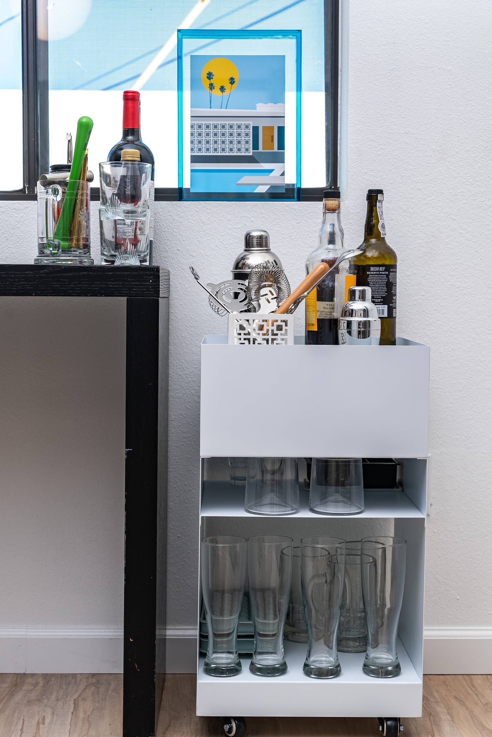 hide+seek SUPPLY CO – wholesale Side table – Quad Rolling Side Table/Cart-white5