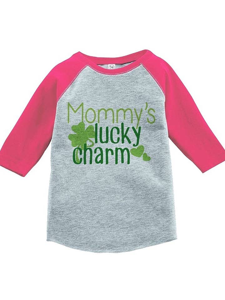 7 ate 9 Apparel Girls' St. Patrick's Day Vintage Baseball Tee for wholesale by 7 ate 9 Apparel