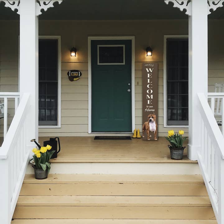 E&S Pets - Wholesale Outdoor Sign - Pit Bull Welcome sign3