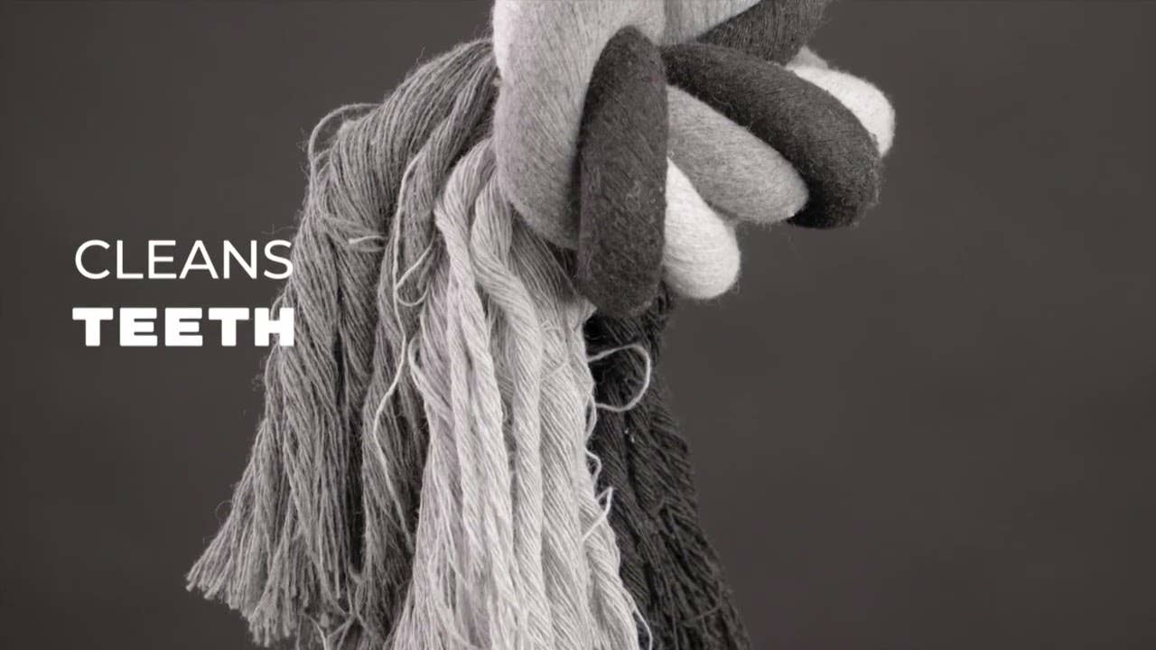 Hofman Animal Care – Großhandel Haustier-Seilspielzeug – Hund – Floss Toss Zahnpflege-Seil mit 4 Knoten, 85 cm4