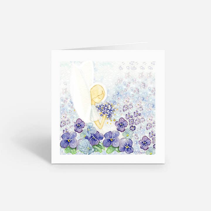 Ängel i penséfältet Gratulationskort för wholesale av Rosenheart