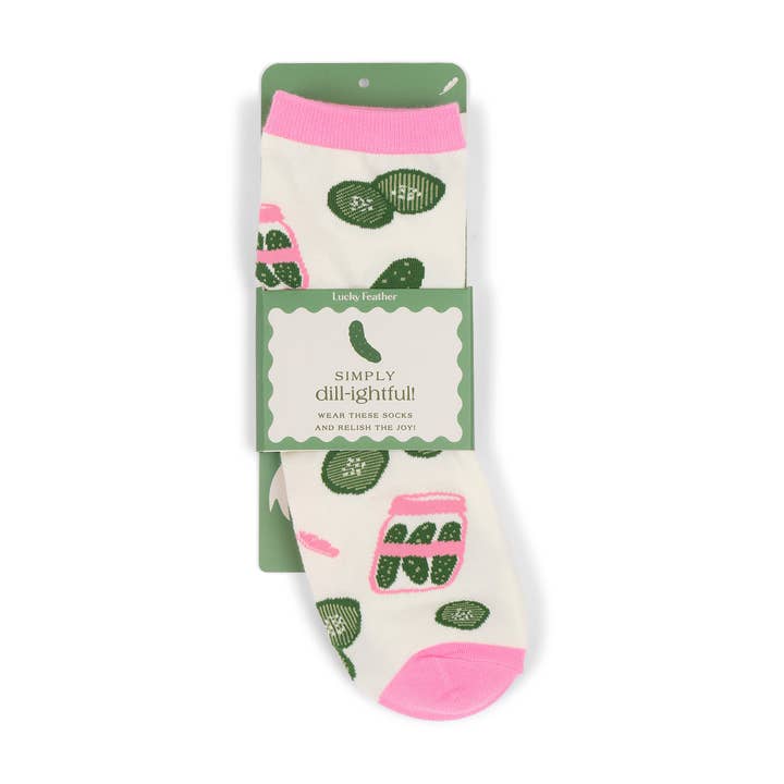 Lucky Feather - Wholesale Socks - Women's - Sockspirations - Simply Dill-ightful! (Pickle)
