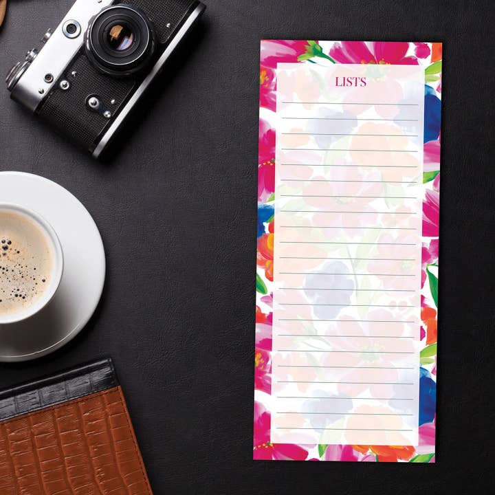 Modern Floral Magnetic List Pad for wholesale by Willow Creek Press & Gifts