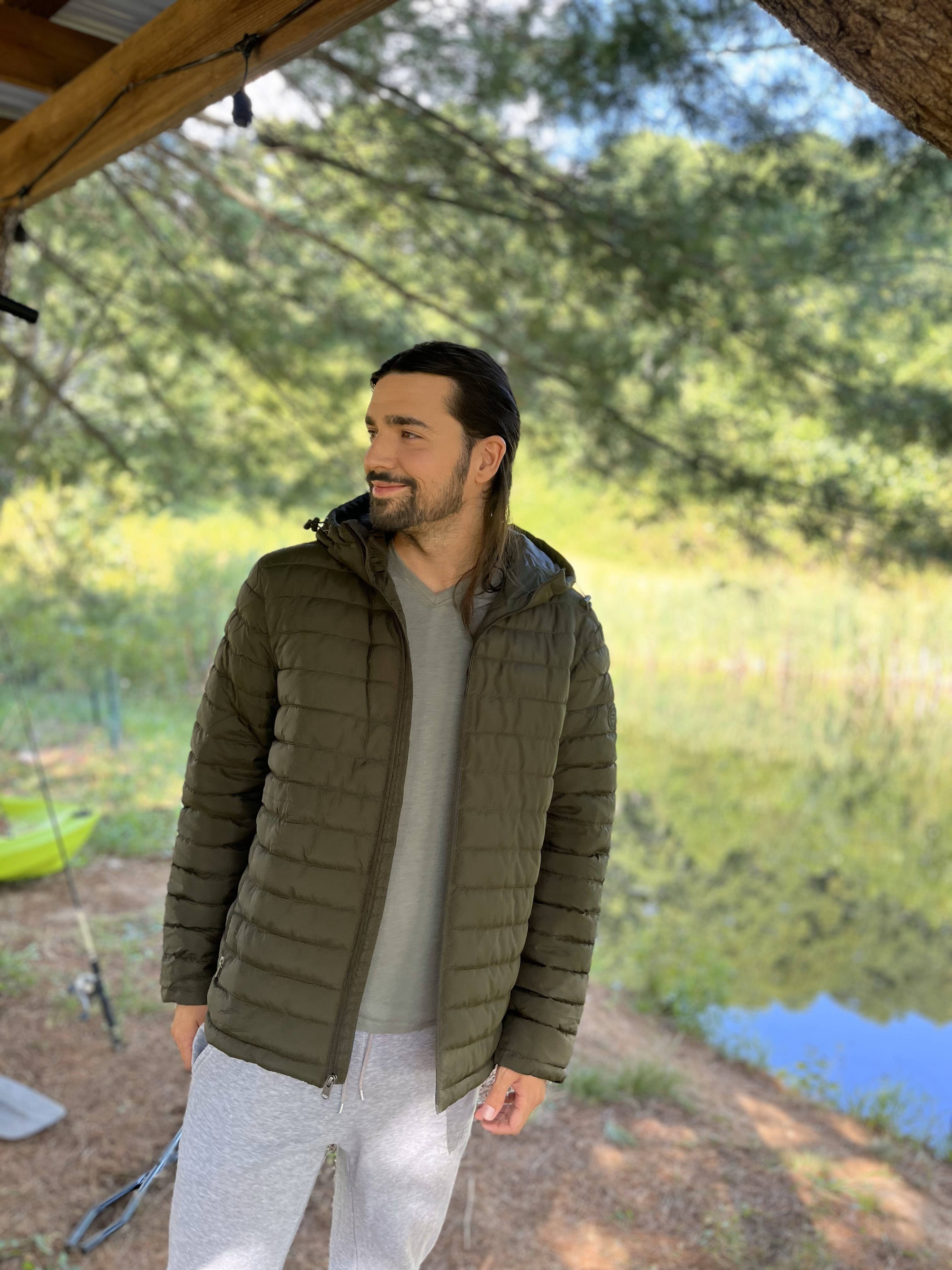 Rokka & Rolla - Wholesale Puffer Jacket - Men's - Men's Midweight Puffer Jacket Hooded Coat36