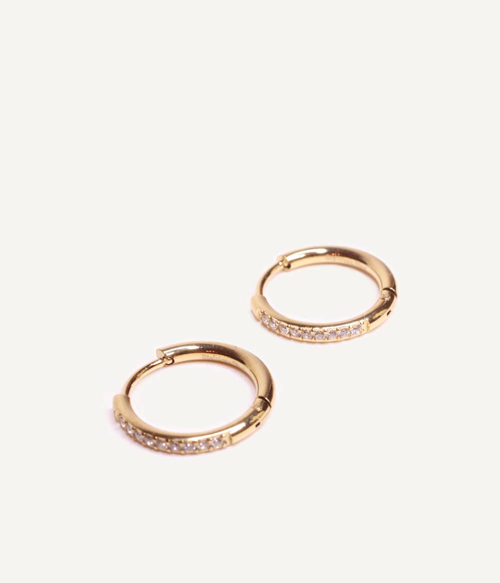 Caprice Paris – wholesale Hoop earrings – Mini Creoles Strass Léa | Handmade jewelry in France2