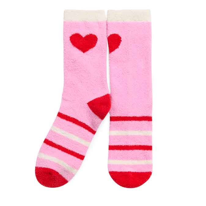 HEART SOCKS,PINK for wholesale by Shiraleah