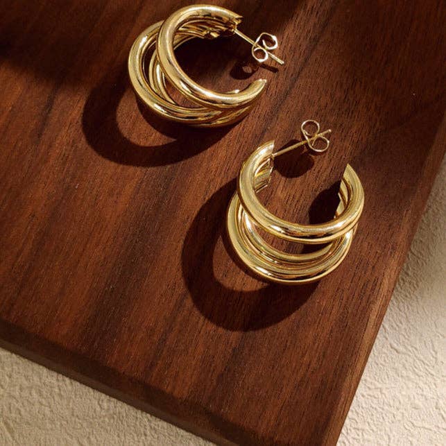 Revelari - Wholesale Hoop Earrings - Twisted Double Hoop Earrings2