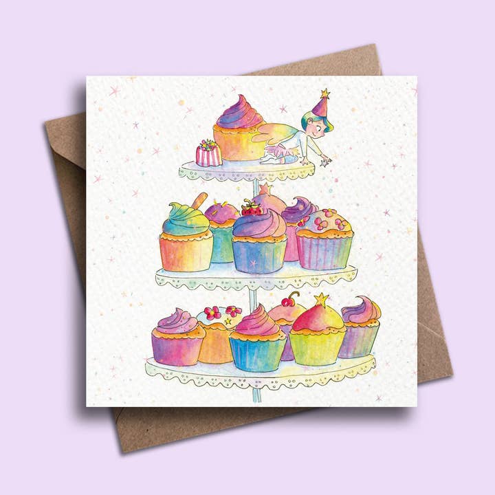 Soporte para magdalenas Rainbow Fairy para venta al por mayor de PrettyLittleScribbles