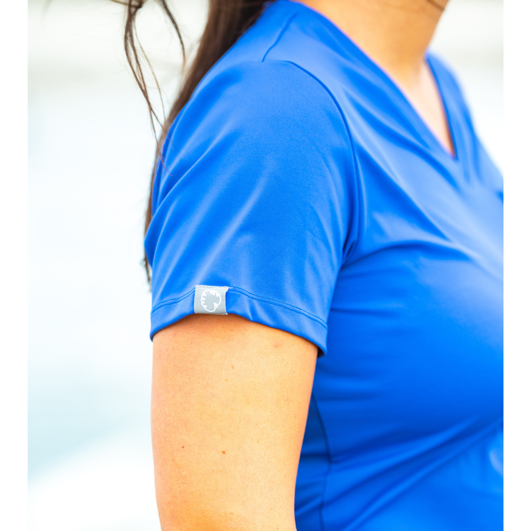 Wear Palms – wholesale T-shirt – women's – Royal Scrub Top2