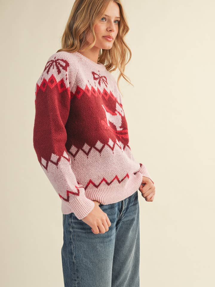 &MERCI - Wholesale Knit Sweater - Women's - DOG MOTIF SWEATER PULLOVER MSW1122219