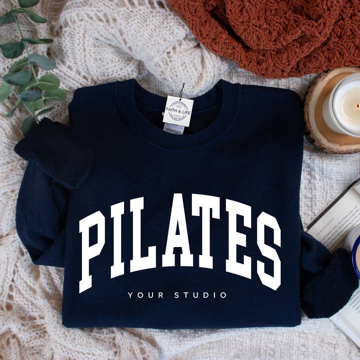 Faith & Life Christian Brands - Wholesale Graphic Sweatshirt - Women's - Custom Pilates Studio Personalized Crewneck Sweatshirt