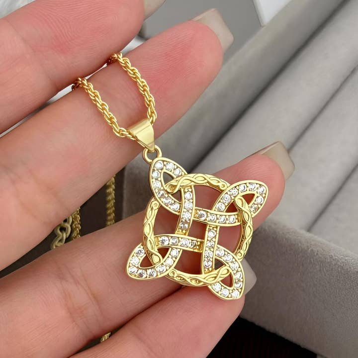 Wild & Free - Wholesale Pendant/Charm Necklace - Witch's Knot Amulet Necklace, Witch's Knot Necklace, Copper1