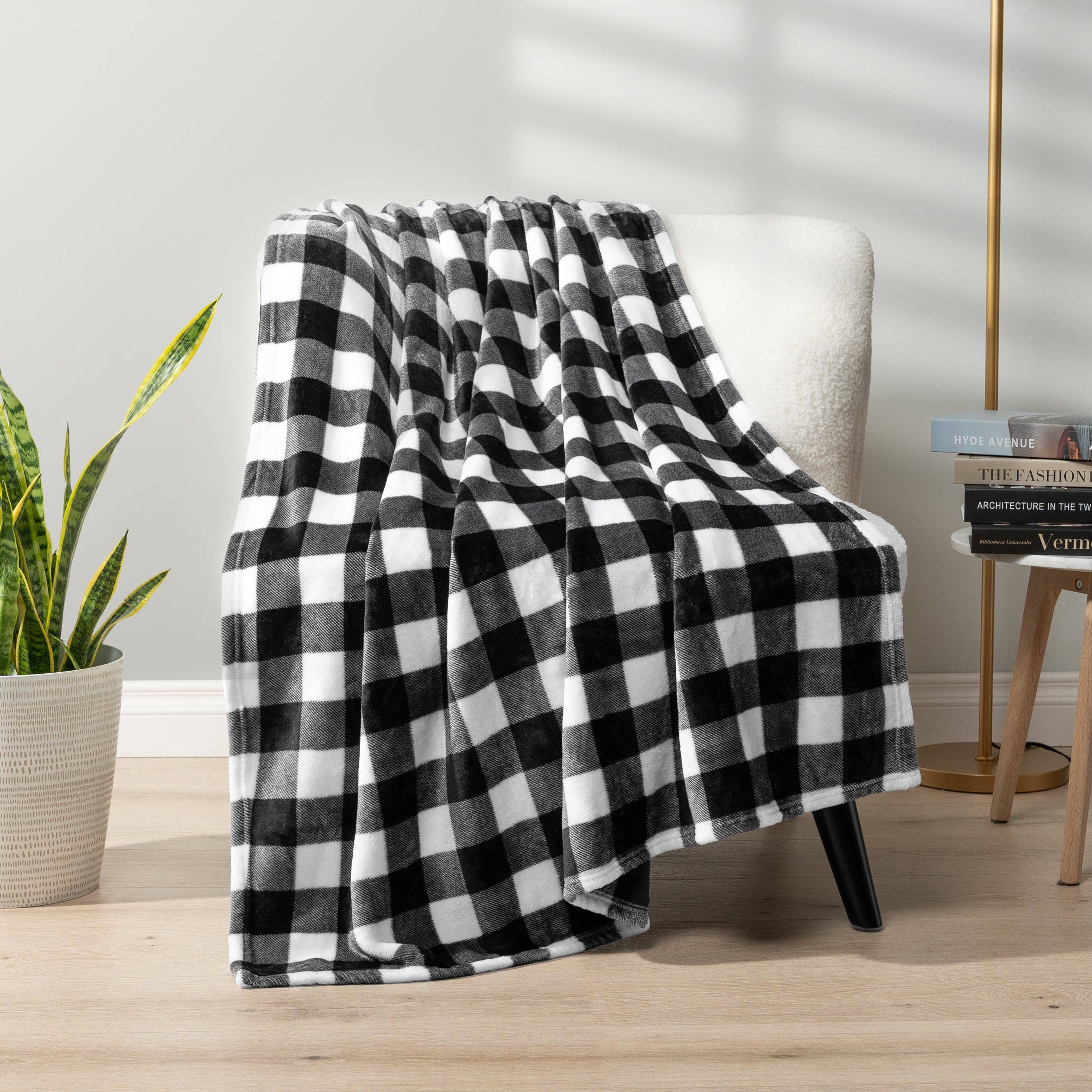 Pavilia – Engroshandel Tæppe – Rutemønstret fleeceplaid i microfiber19