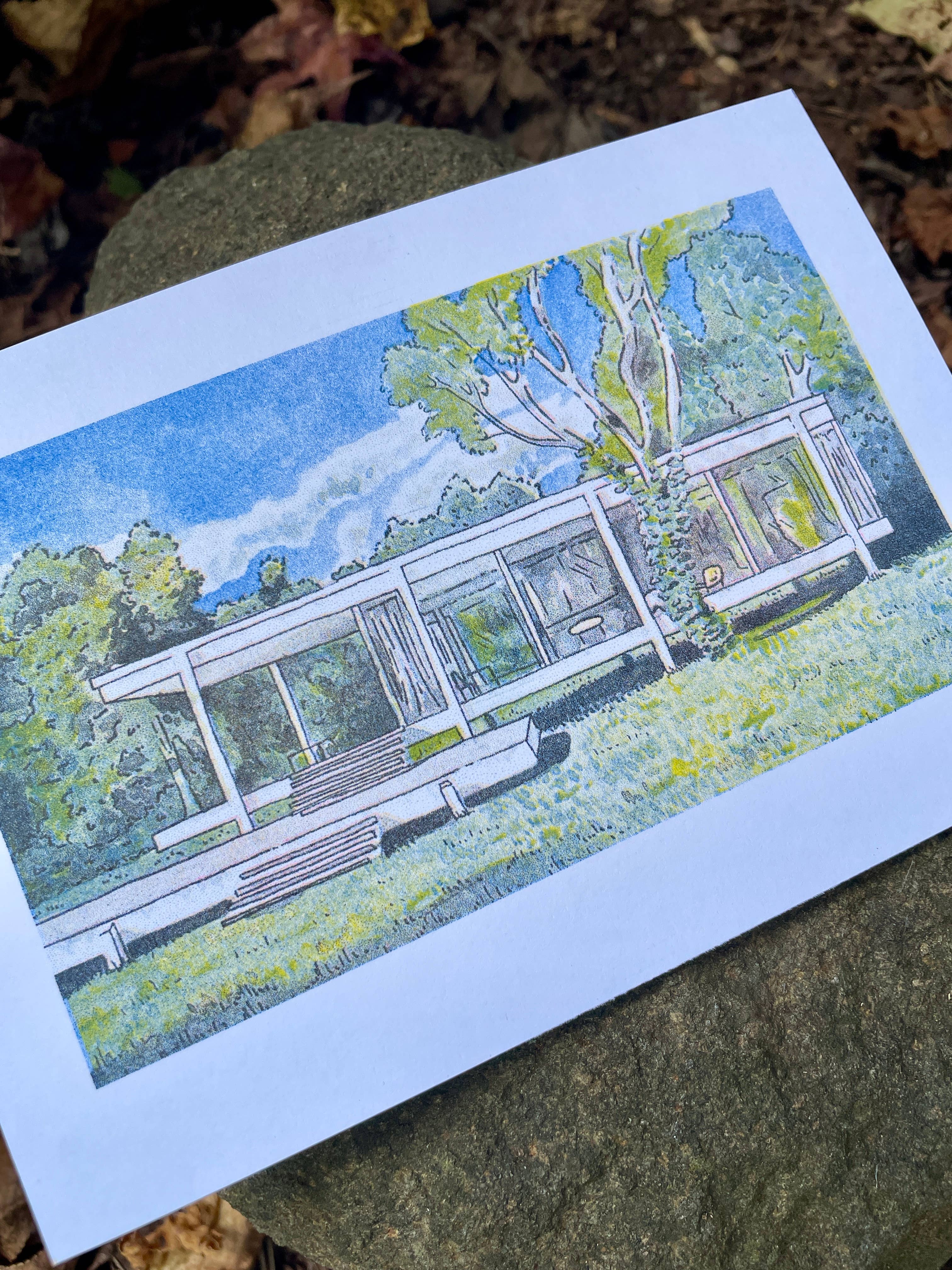 Potato Bread Press - Wholesale Art Print - The Edith Farnsworth House Print1