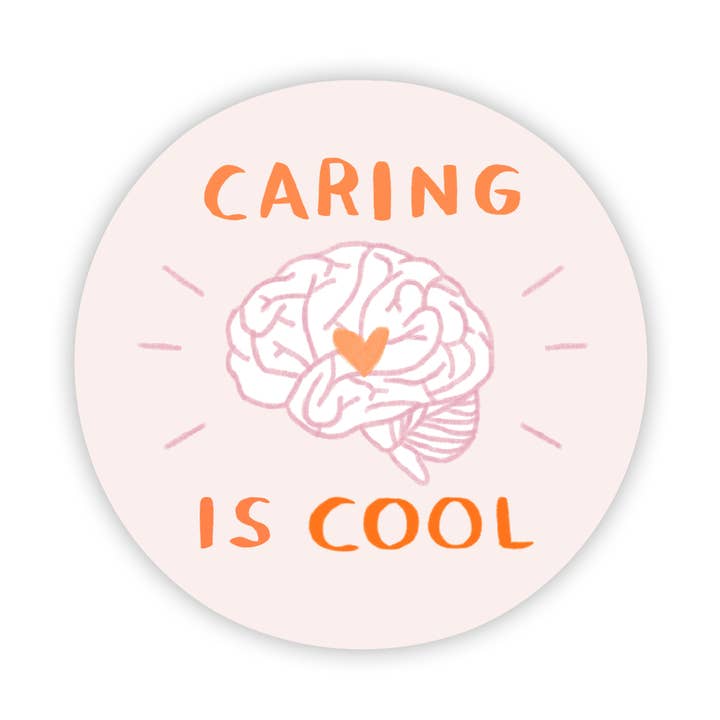 Caring Is Cool Sticker for wholesale by Little Studio Collective