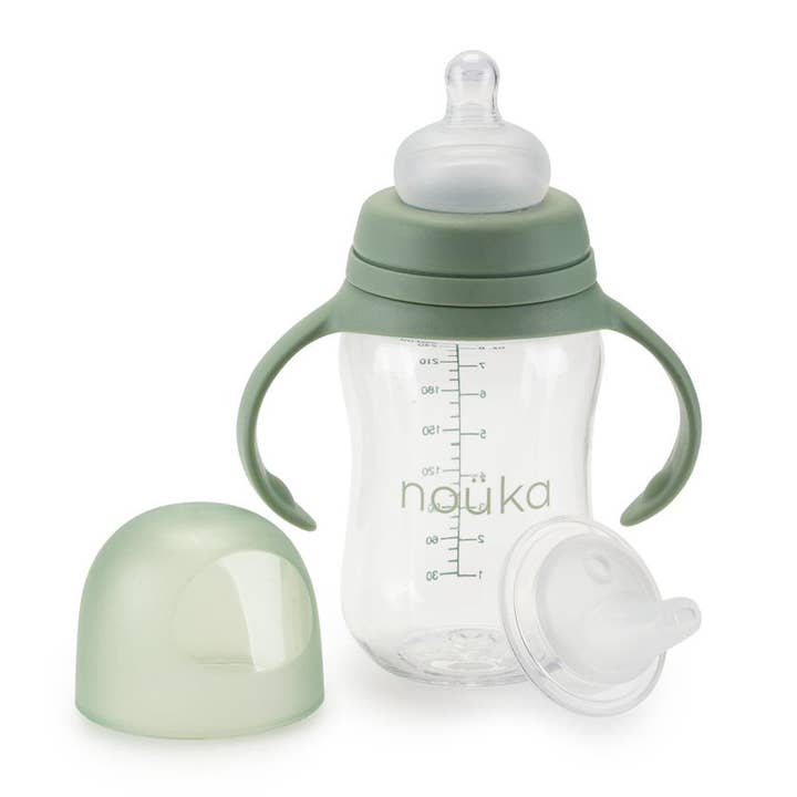 Noüka Transitional Babyfles/Sippy Cup - Moss voor wholesale door Maighan Distribution