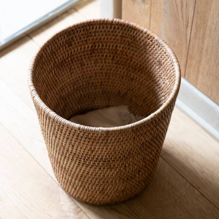 Andrea House - Wholesale Basket - Round rattan wastebasket