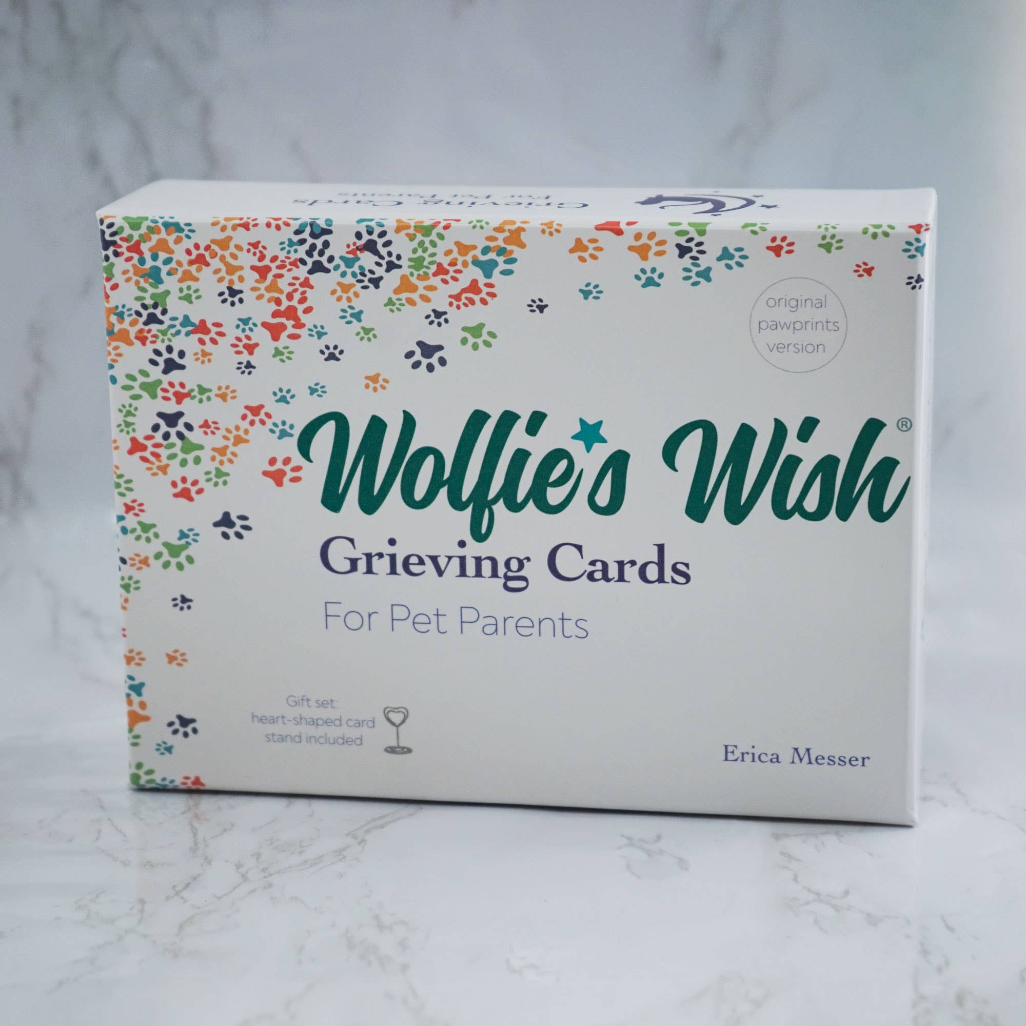 Wolfie’s Wish - Vente Urne - Cartes de deuil en cas de perte d'un animal de compagnie, jeu de cartes d'affirmation2