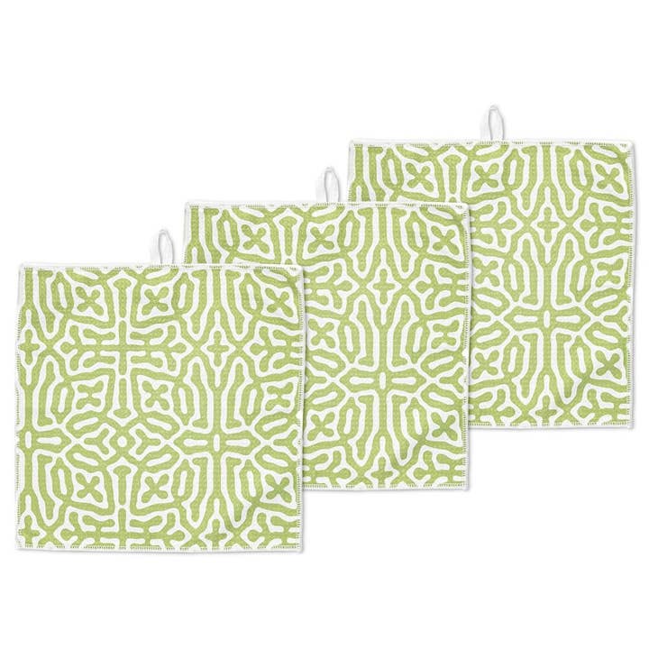Microfiber Kitchen Dish Cloths 3pk - Geo Print for wholesale by Elyn