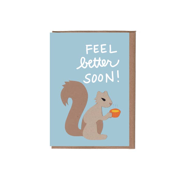 Get Well Squirrel Mini Note for wholesale by La Familia Green