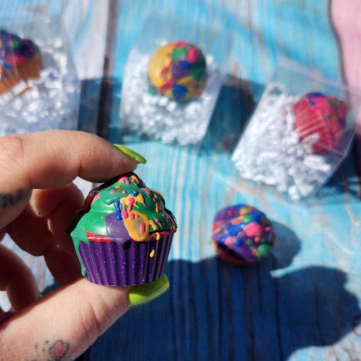 Snazzy Crayons - Vendita all'ingrosso Regalini per gli invitati - Pastelli per cupcake l Mini bomboniere l Festa a tema pasticceria