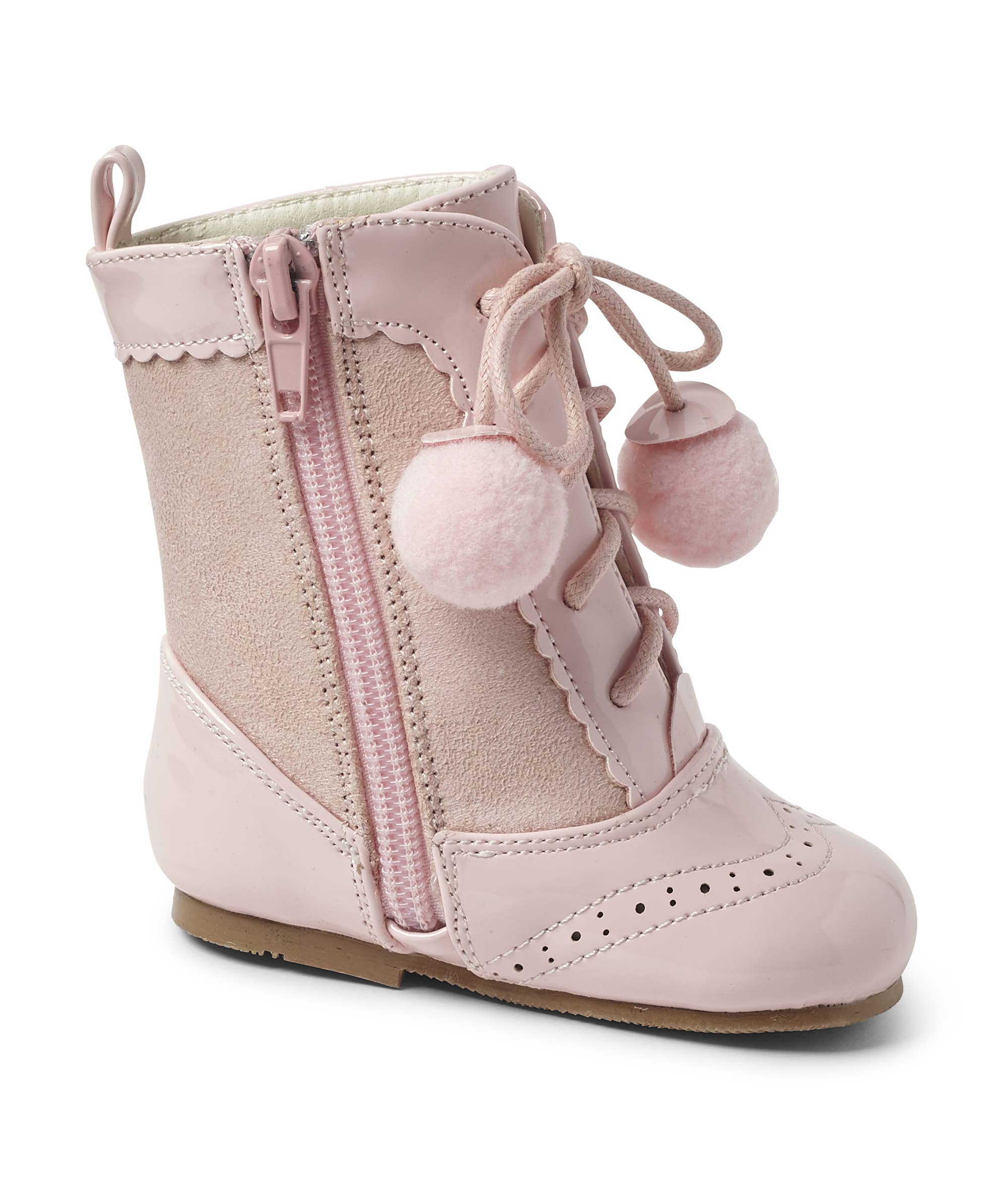 Sevva Ltd. – wholesale Boots – Child – Sienna Faux Suede and Patent Leather Ankle Boots for Kids5