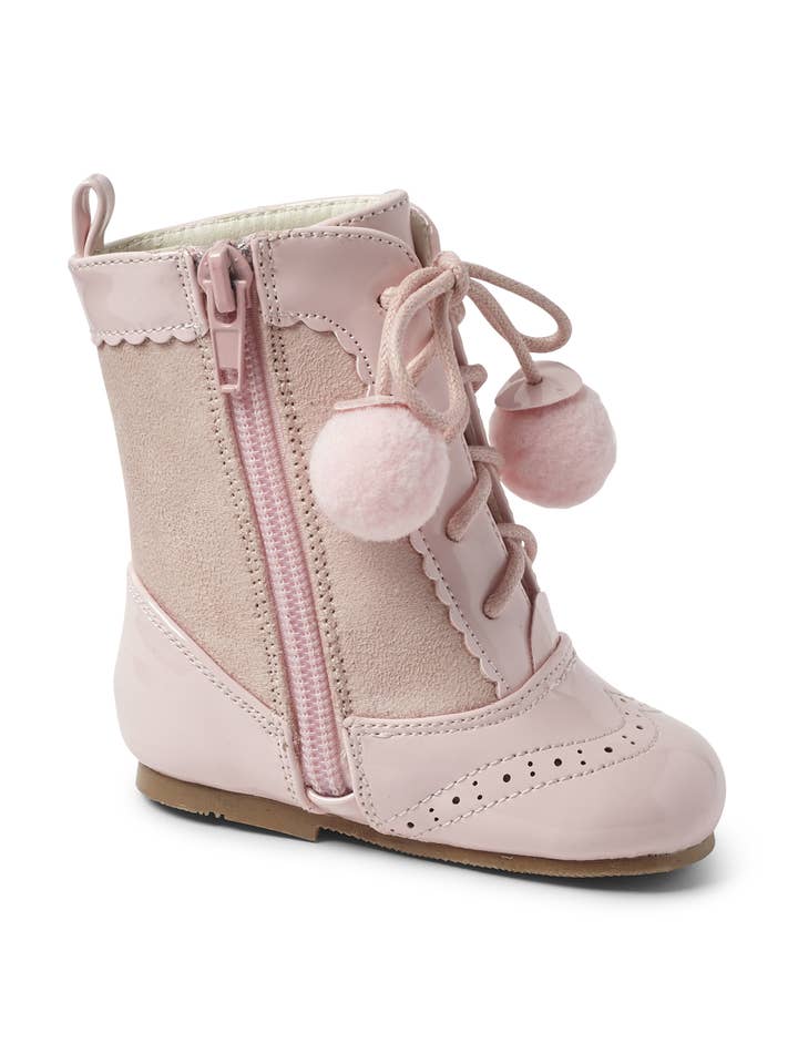 Sevva Ltd. - Wholesale Boots – Child - Sienna Faux Suede and Patent Leather Ankle Boots for Kids5