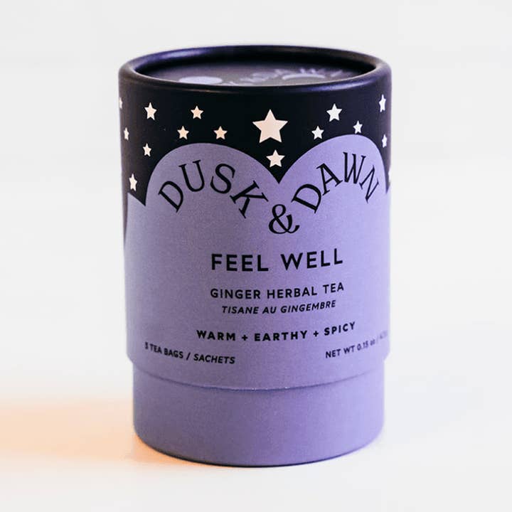 Feel Well Herbal Tea Tube - 5 Tea Bags - Purple - Get Well for wholesale by Giften Market