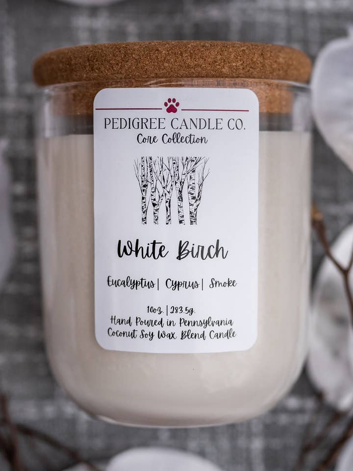 White Birch Candle for wholesale by Pedigree Candle Co.