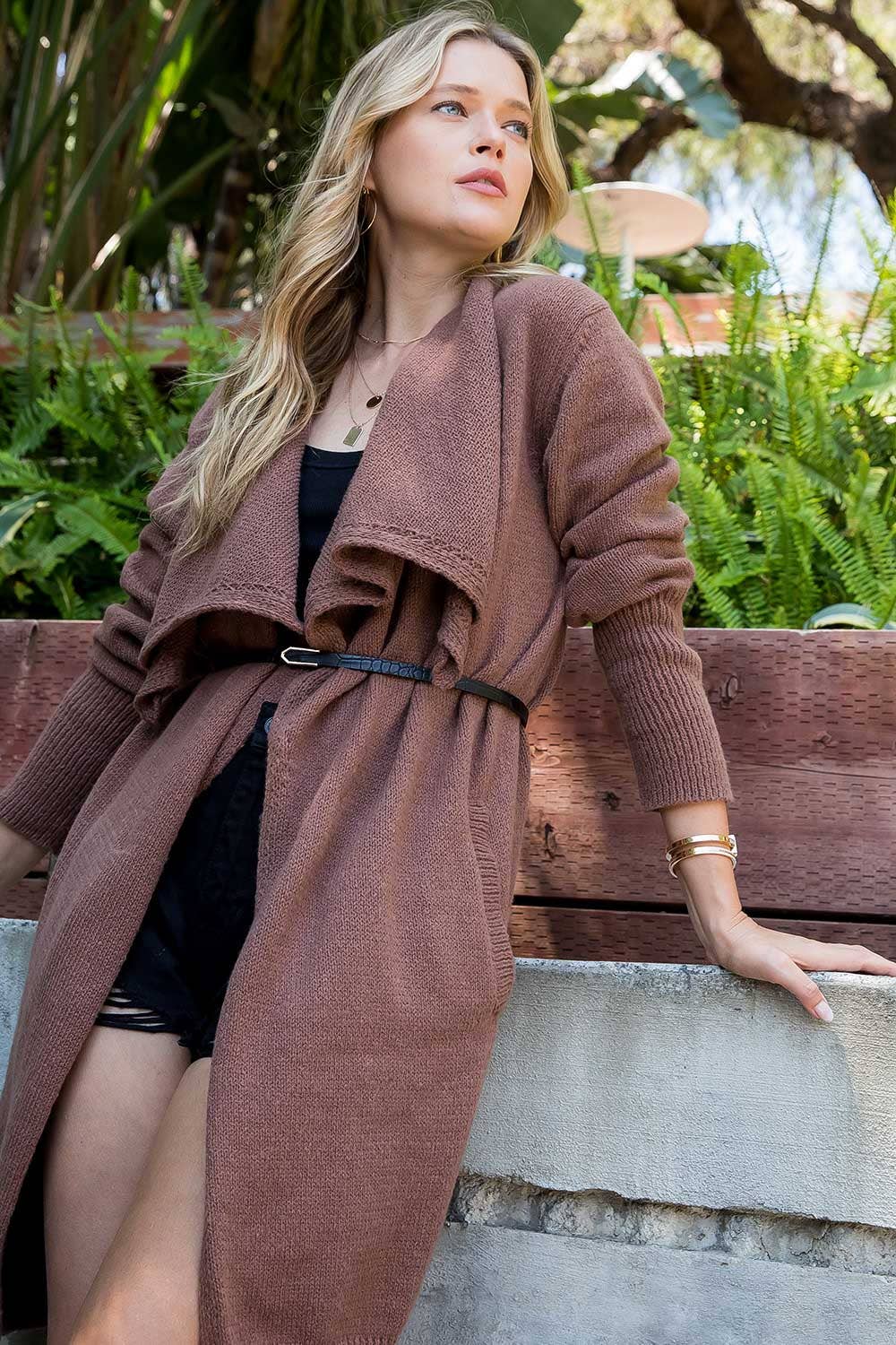 Sweet Lovely by Jen – Engroshandel Cardigan - Dame – BLØD STRIKTRØJE MED ÅBEN FRONT LANG CARDIGAN19