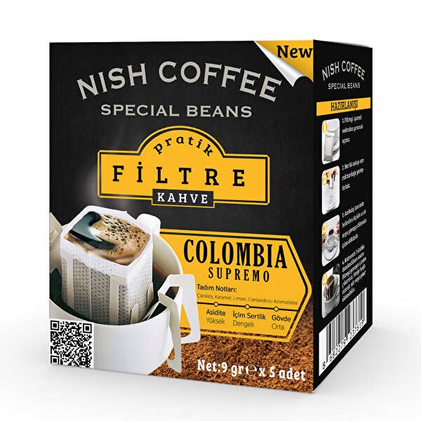 Biggbrands GmbH - Wholesale Coffee Beans - Nish Practical Filter Coffee Colombia 9Gr X 5